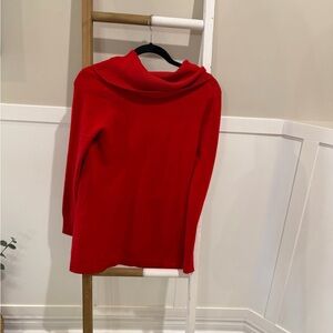 French Connection Red Cowl Neck knit  tunic Sweater